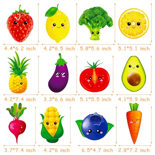 20 Pcs Fruit & Vegetable Hanging Swirls for Party Decorations