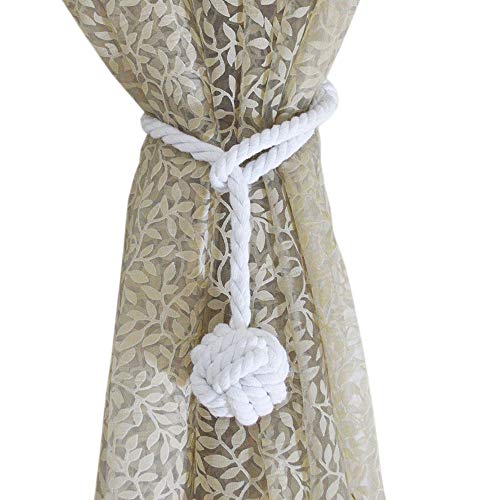 Melaluxe Heavy Duty Curtain Tiebacks - 2 Pack Decorative Rope Holdbacks