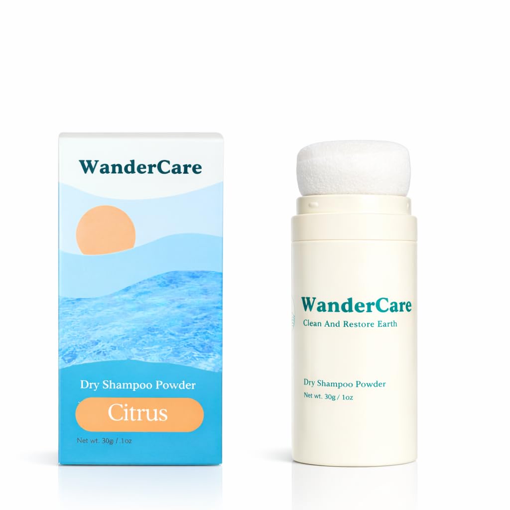 Dry Shampoo Powder - Non-Aerosol Formula for Instant Volume & Refresh | Travel-Friendly | Sunny Citrus Scent