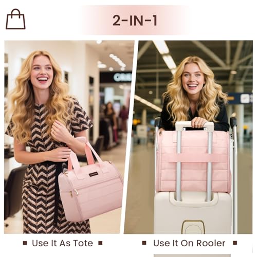 Wig Storage Bag for 3 Wigs - Pink Travel Organizer Case 12.6x9.8in