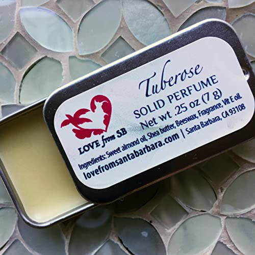 Love from Santa Barbara Compact Tuberose Solid Perfume for Travel & Gifting