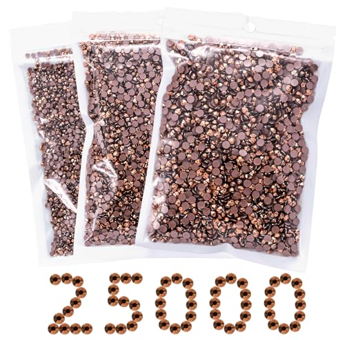 25,000 PCS Resin Flatback Rhinestones Kit - Mixed 3mm, 4mm, 5mm AB Gems