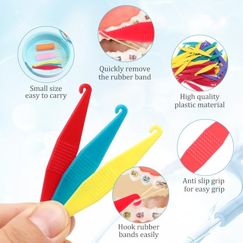 30 Pcs Disposable Rubber Bands Placers for Braces - Multicolored