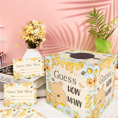 Winnie Baby Shower Guessing Game Set with Box & 50 Cards