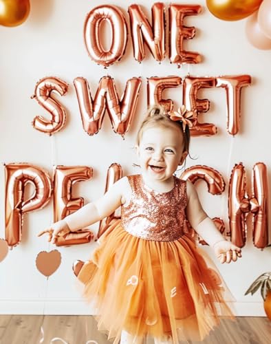 One Sweet Peach Birthday Decorations Set for Girls - 1st Birthday Party Supplies