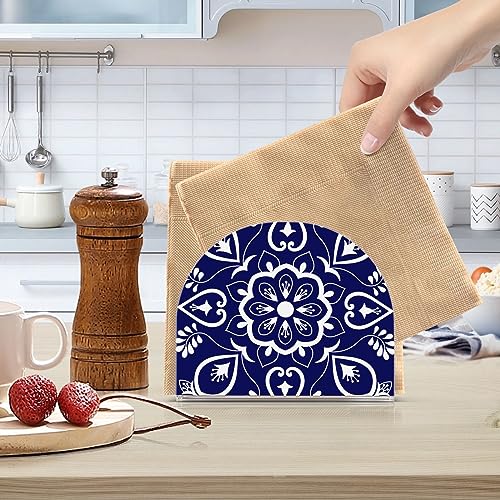 WELLDAY Clear Acrylic Napkin Holder - Space-Saving Design for Kitchen & Dining