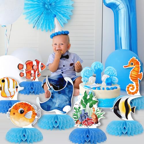 12pcs Ocean Sea Animal Honeycomb Centerpieces for Parties