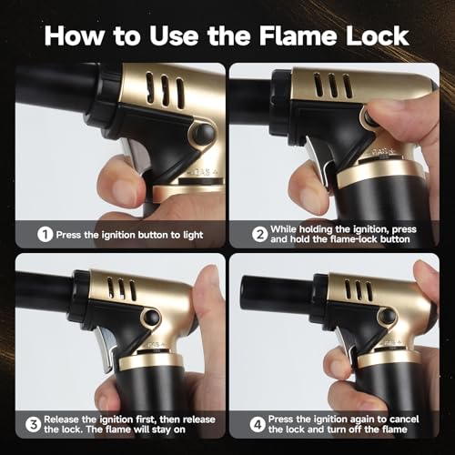 Navpeak Refillable Butane Torch Lighter with Adjustable Flame