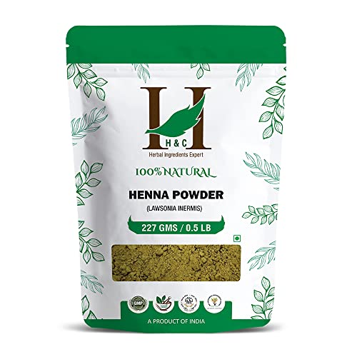 H&C 100% Natural Henna Powder for Hair Coloring - 227g