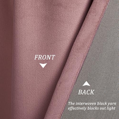 Dusty Rose Velvet Window Valance Curtain Panel - 52" x 18"