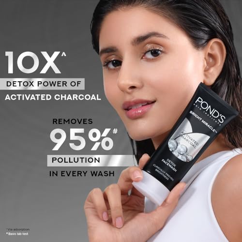 POND'S Bright Miracle Activated Charcoal Detox Facewash 200g - 7.05 oz