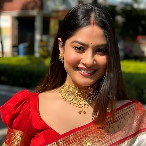 VAMA 3mm Red Bindi Sticker Set - Small Round Self-Adhesive Traditional Forehead Dots for Women