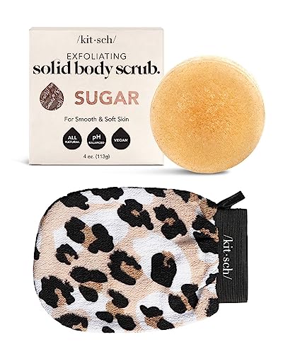 Kitsch Exfoliating Sugar Body Scrub Bar & Eco-Friendly Body Exfoliator