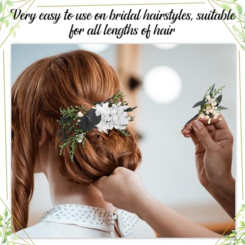 Suncalla 5 Pcs Burnt Orange Dried Flower Hair Pins & Comb Set