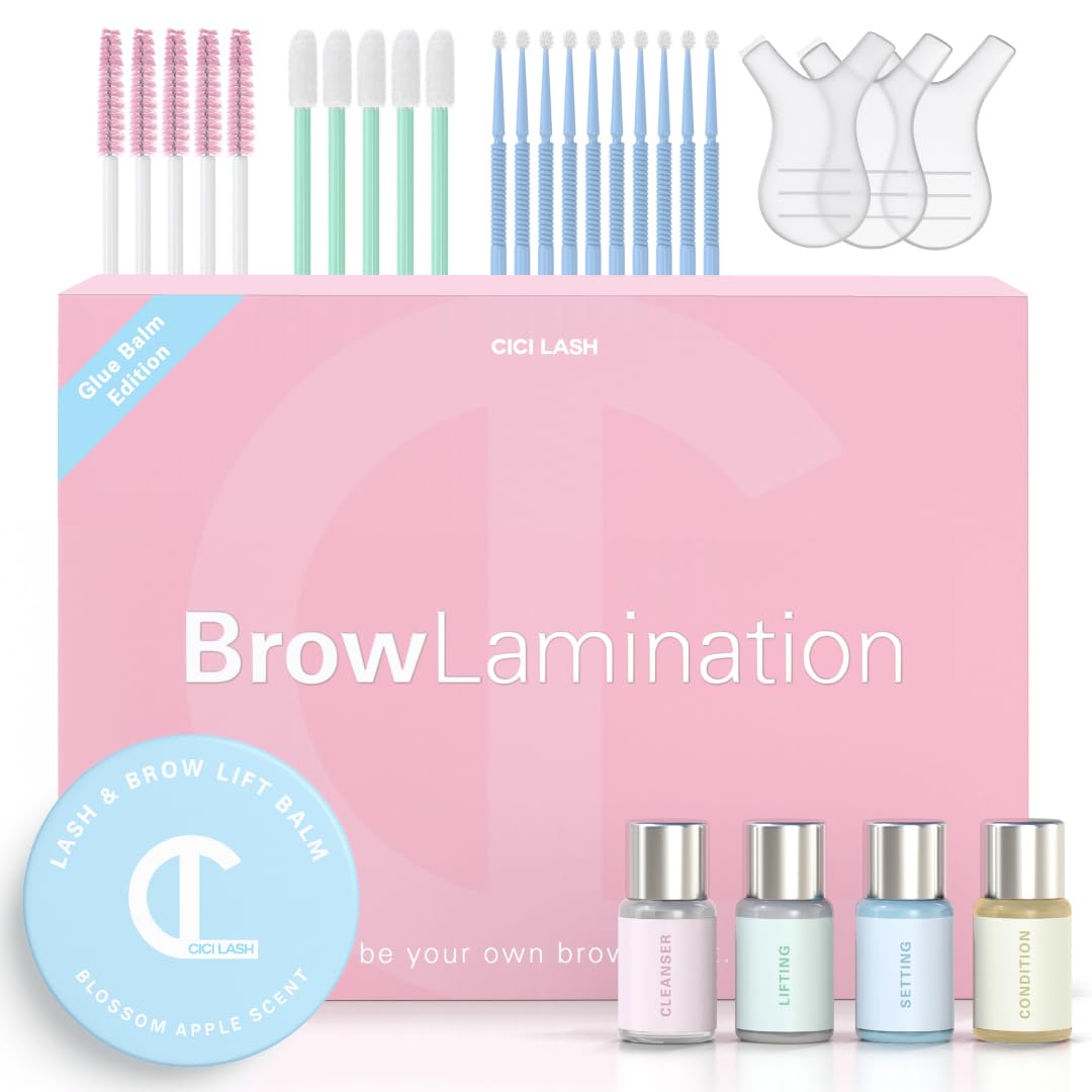 Brow Lamination Kit - Professional DIY Eyebrow Lift with Keratin Conditioning | Easy-to-Use Glue Balm Edition for Fuller, Thicker Brows