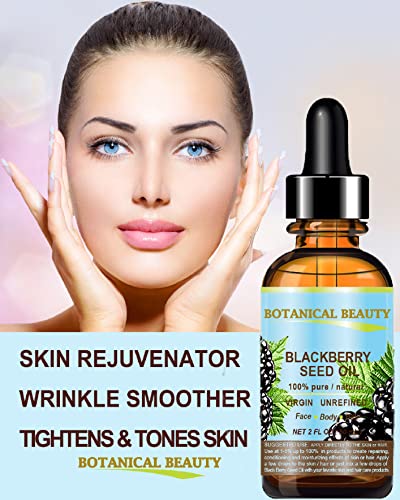 Botanical Beauty Blackberry Seed Oil 100% Pure, 0.5 Fl Oz - Anti-Aging & Moisturizing