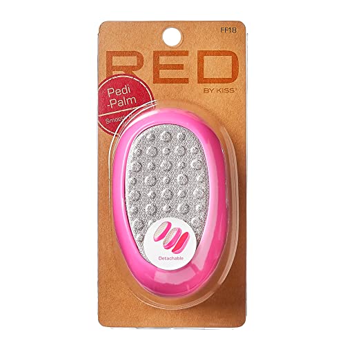 Red by Kiss Ped Egg 2-in-1 Stainless Steel Foot File for Calluses & Cracked Heels