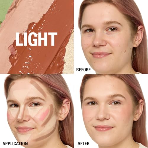Revolution Everything Base Face Icon Complexion Palette, Multi-Use Cream Contour, Concealer, Corrector, Highlighter & Blush Kit, Vegan & Cruelty-Free, Light