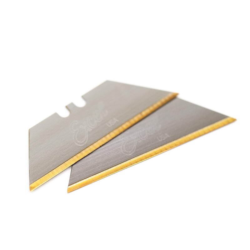 Excel Blades #92 Titanium Nitrade Coated Utility Knife Blades – Shatter Resistant High-Carbon Steel Razor Blades for Precision Cutting, 100 Pack Cutter Blade Replacement with Dispenser - Made In USA