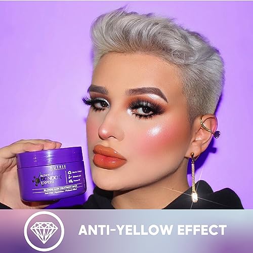 Amazonliss Purple Toning Keratin Hair Mask for Blonde Hair - 2.82 oz