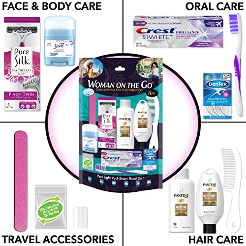 Travel Hygiene Kits for Women - 11-Piece TSA Compliant Set