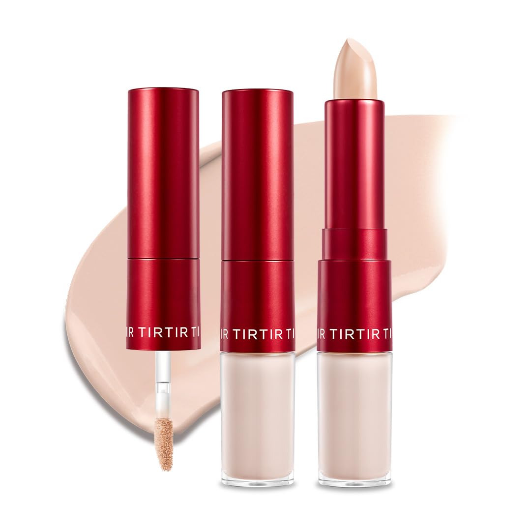 TIRTIR Glide&Hide Blurring Concealer - Creamy Dual Formula for Dark Circles & Wrinkles | #1N, 0.28 Oz