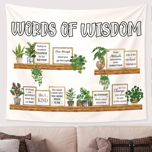 Tiamon Motivational Classroom Tapestry 5x4 ft - Inspirational Wall Decor