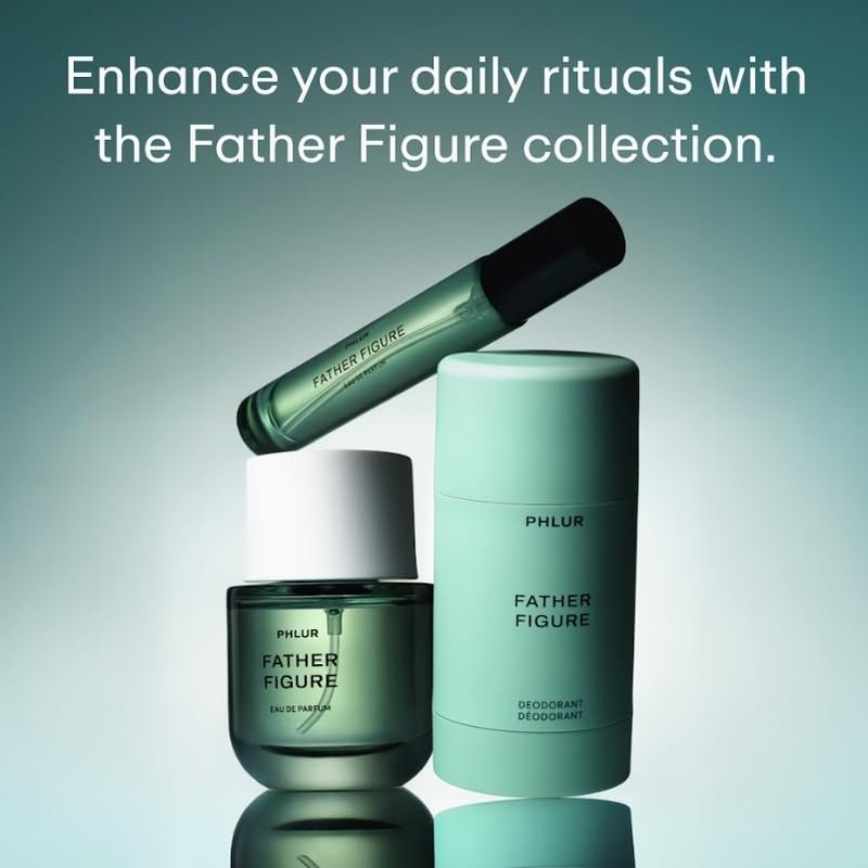 PHLUR Father Figure Perfume - Unisex Fig & Vanilla Eau de Parfum | 9.5 mL Fresh Green Fragrance with Waterlily & Jasmine