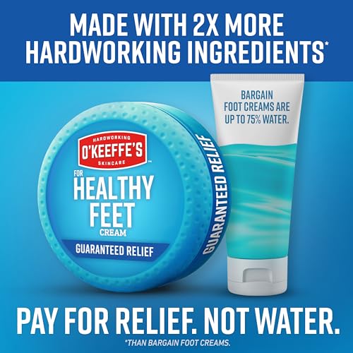 O'Keeffe's Healthy Feet Foot Cream - 3.2 oz Jar (2 Pack) for Cracked Dry Feet Relief