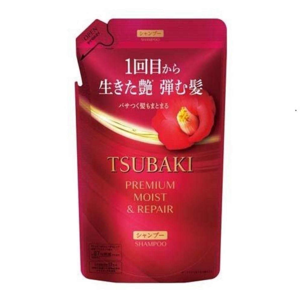Tsubakii Premium Moist & Repair Shampoo - 300mL Refill for Hydrated, Healthy Hair
