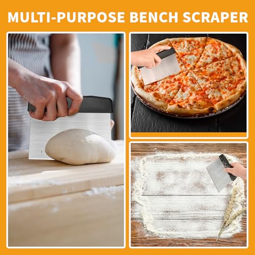 Silicone Baking Mat Set with Rolling Pin & Pastry Cutter - 4-in-1 Food Safe Tools