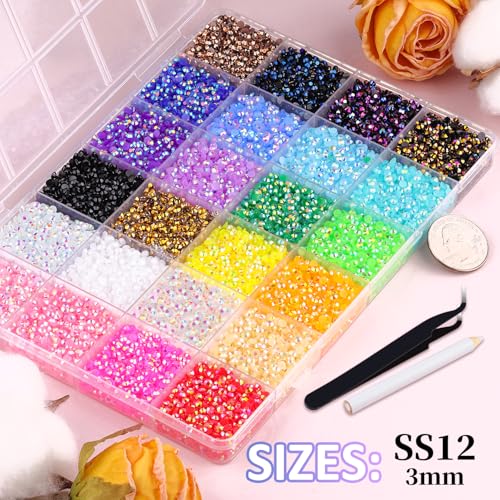 32000 Pcs Multicolor 3mm Resin Rhinestones & B7000 Glue Kit