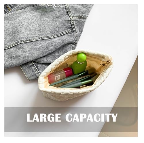 Puffy Quilted Makeup Bag for Women - Stylish Travel Organizer