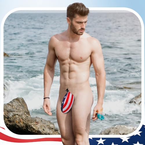 Dansydaisy 2 Pack Men's Sun Protection Tanning Pouches American Flag