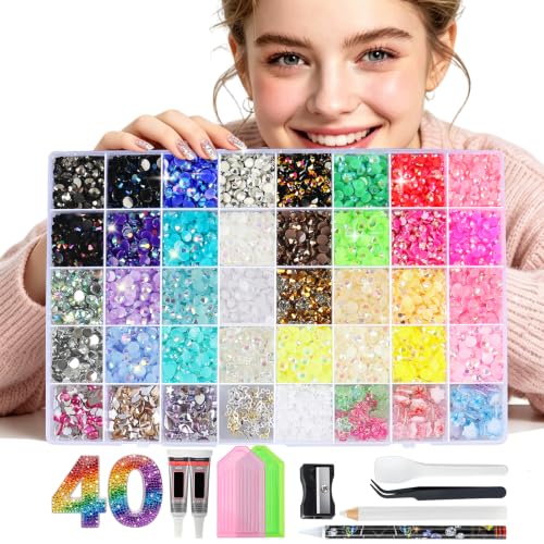HANEVEAR 33,000 PCS Bedazzling Rhinestone Kit - 32 Colors & Tools