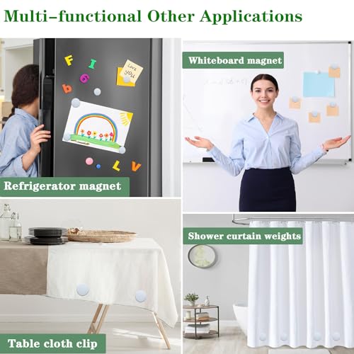 12 PCS Magnetic Shower Curtain Weights - Heavy Duty Clips for Stability