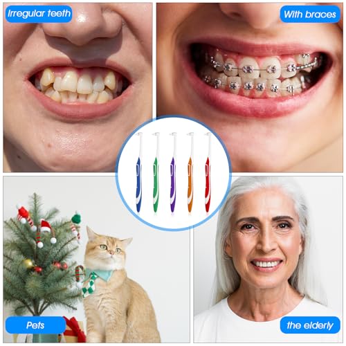 End-Tuft Toothbrushes for Orthodontic Care - 5 Pack, Ultra Soft