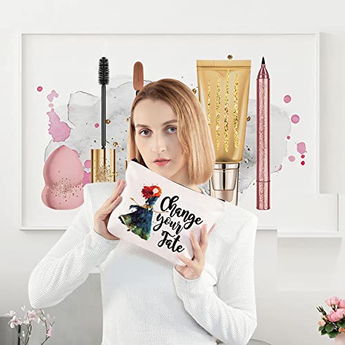 LEVLO Chase Your Fate Red Fairy Tale Cosmetic Makeup Bag, 23x17 cm