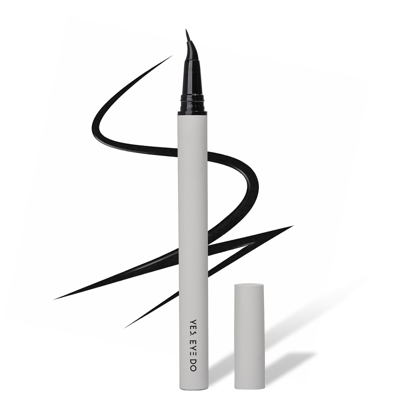 YES.EYE DO Curved Tip Liquid Eyeliner Pen, Ultra-Fine Precision Black Eyeliner for Easy Control, Long-Lasting, Easy to Remove with Warm Water, Beginner-Friendly (Midnight Noir)