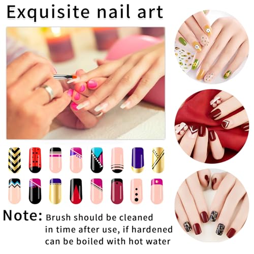 Nail Art Stamper Kit with 15 Brushes for French Tips - 17 PCS