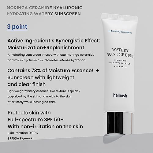 Heimish Moringa Ceramide Hyaluronic Hydrating Sunscreen SPF50+