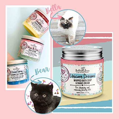 Bella & Bear Unicorn Dreams 6.7oz Vegan Bath & Shave Cream with Mango & Pineapple