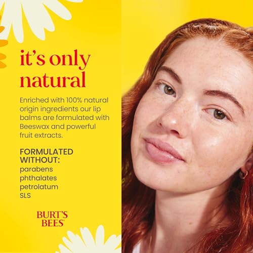 Burt's Bees Vanilla Bean Lip Balm - 4 Tubes of Natural Moisturizer