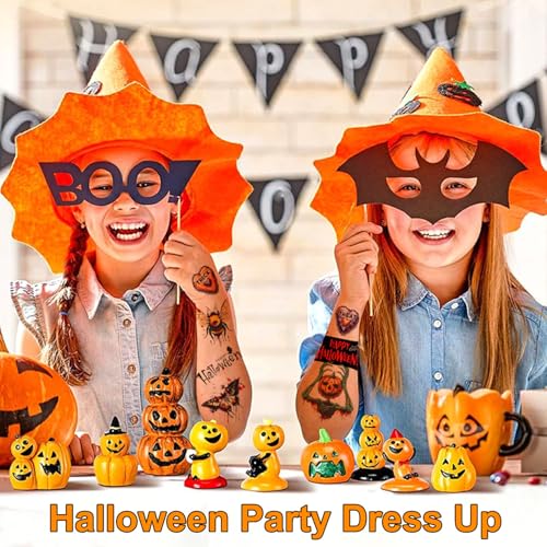 36 Sheets Large Halloween Temporary Tattoos for Kids & Adults - Half Arm Design