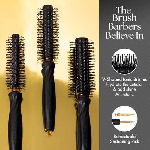 Olivia Garden OG Barber Brush 1/2" - Ergonomic, Lightweight, Ionic Styling Tool for Men