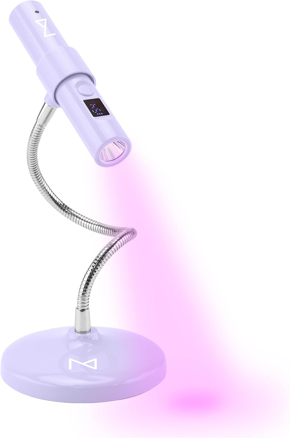 GlamCure GO Nail Flash Cure Lamp - LED & UV Nail Light with Focus Beam Technology | Portable & Adjustable (Violet)