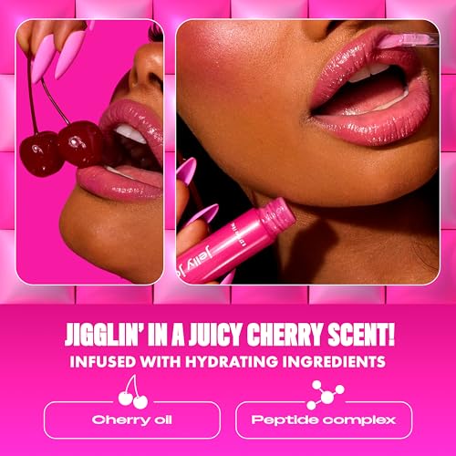 NYX Jelly Job Lip Gloss - High-Gloss Lip Tint in Jelly Jammin' (Cool Pink)