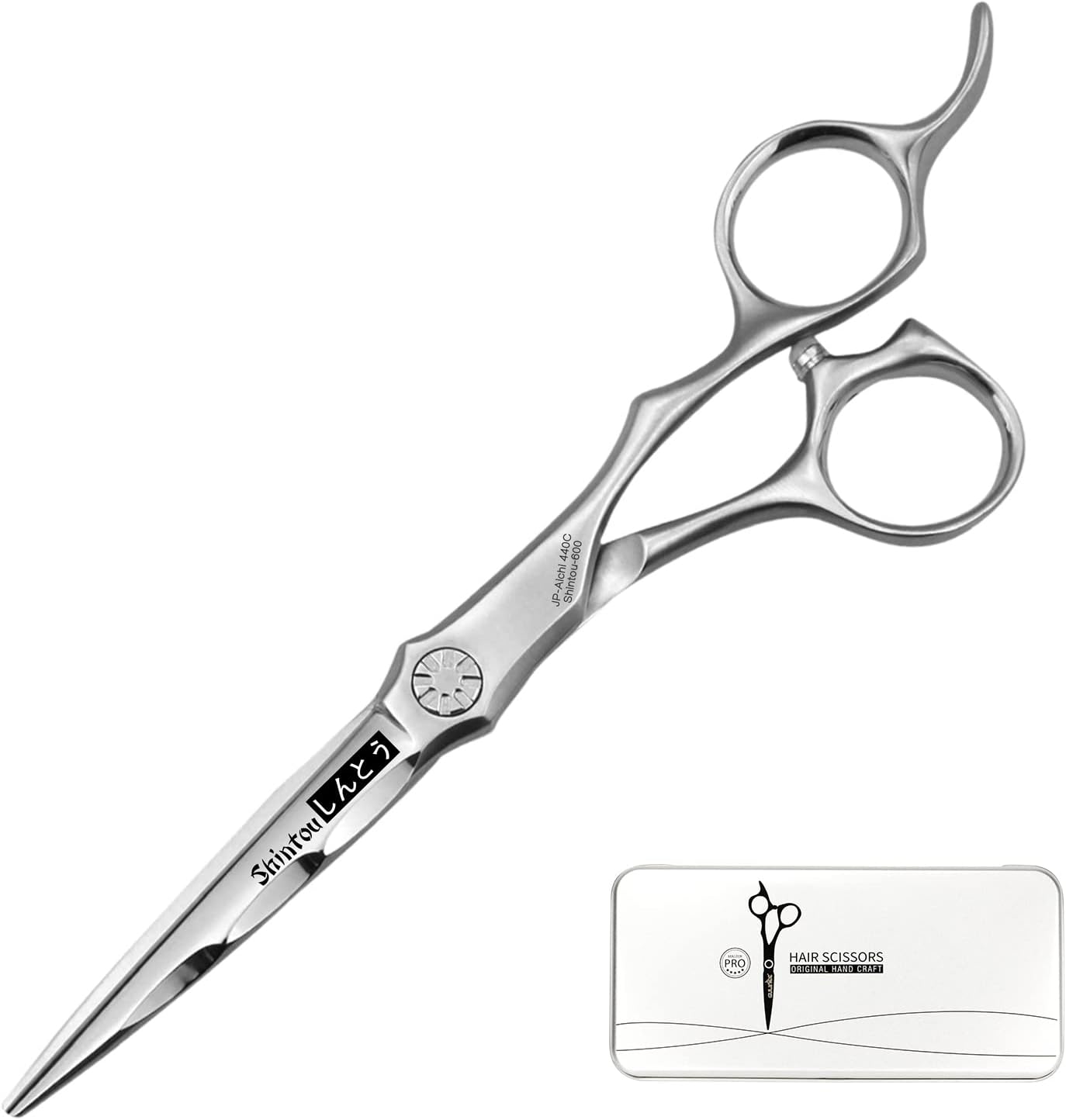 Professional Hair Cutting Scissors - Japanese Aichi SUS440C Stainless Steel Barber Shears | 6.0" Wet & Dry Cut