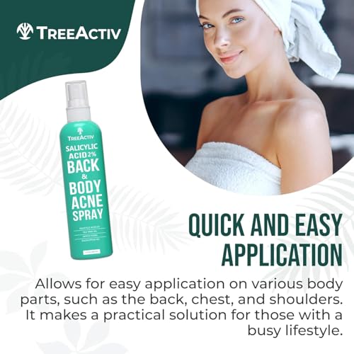 TreeActiv Back Acne Spray with 2% Salicylic Acid & Tea Tree Oil - 4 fl oz