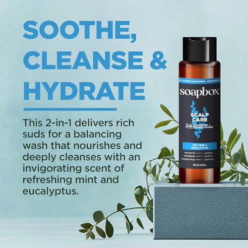 Soapbox Men’s 2-in-1 Shampoo & Conditioner Variety Pack – Oak & Cedar Leaf / Tea Tree & Eucalyptus